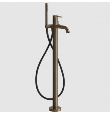 Смеситель для ванны и душа, Gessi, 316 Bath-Shower, напольный, цвет-Coffee Bronze Brushed PVD