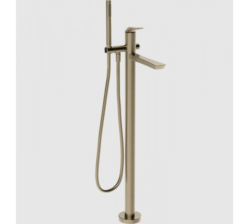 Смеситель для ванны и душа, Gessi, Ventaglio, напольный, цвет-Finox Brushed Nickel