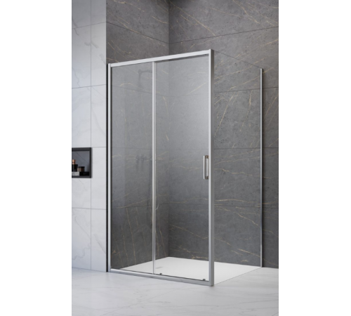 Дверь, Radaway, Premium Pro KDJ, шв 1500*2000, петли-слева, черный, цвет стекла-прозрачный, Easy Clean