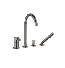 Смеситель для ванны и душа, Dornbracht, Vaia, на борт ванны, цвет-Dark Platinum сатинированная