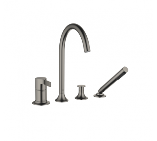 Смеситель для ванны и душа, Dornbracht, Vaia, на борт ванны, цвет-Dark Platinum сатинированная