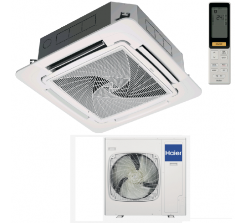 AB140S2SR1FA / 1U140S2SN2FA / PB-950QB, Сплит-система, Haier, Super Match Plus, кассетная, 4-х поточная с круговым потоком, с ИК пультом