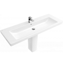 Раковина, Villeroy&Boch, Subway 2.0, шг 1300*470, отверстия для смесителя-1 сквозное, 2 промаркированных, CeramicPlus, цвет-альпийский белый