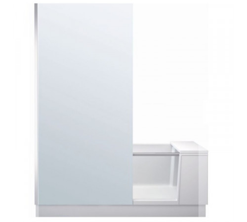 Ванна, Duravit, Shower+Bath, шгв 1700*750*2105, со смонтированной дверцей, стекло в панели слева, цвет-белый матовый
