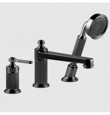 Смеситель для ванны и душа, Gessi, VENTI20, цвет-Black Metal PVD