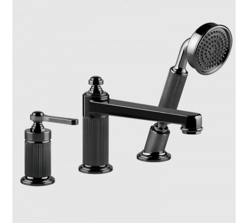Смеситель для ванны и душа, Gessi, VENTI20, цвет-Black Metal PVD