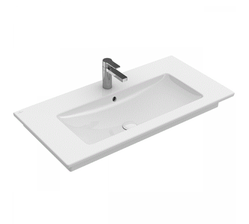 Раковина, Villeroy&Boch, Venticello, шг 800*500*165, отверстия для смесителя-1 сквозное, 2 промаркированных, CeramicPlus, цвет-альпийский белый