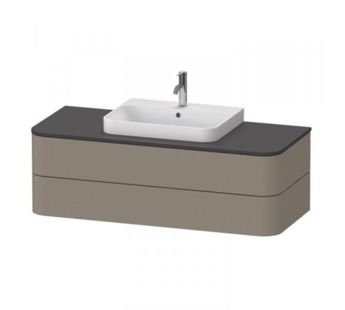 Тумба под раковину, Duravit, Happy D.2 Plus, шгв 1300*550*408, цвет-каменно-серый шелковисто-матовый