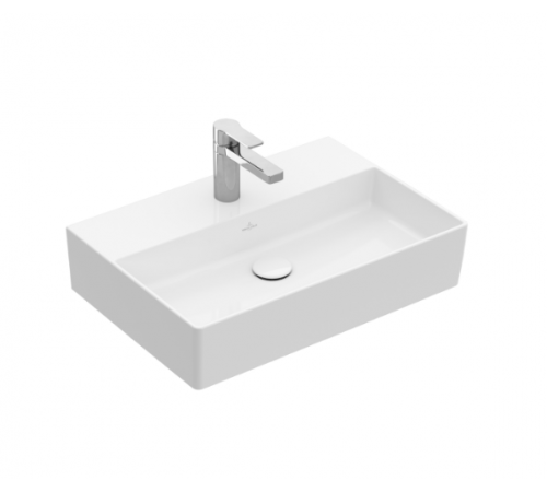 Раковина, Villeroy&Boch, Memento 2.0, шгв 500*420*135, отверстия для смесителя-1 сквозное, 2 промаркированных, CeramicPlus, цвет-альпийский белый