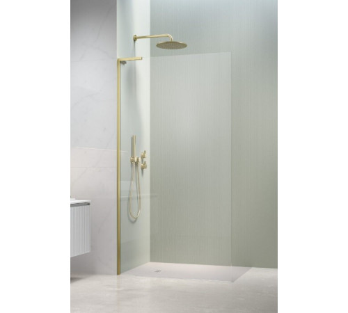 Душевая перегородка, Radaway, Modo SL II, левосторонняя, шв 600*2000, золото брашированное, цвет стекла-прозрачный, Easy Clean