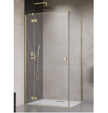 Боковая стенка, Radaway, Essenza 8, левосторонняя, шв 337*2000, brushed gold, цвет стекла-прозрачный, Easy Clean