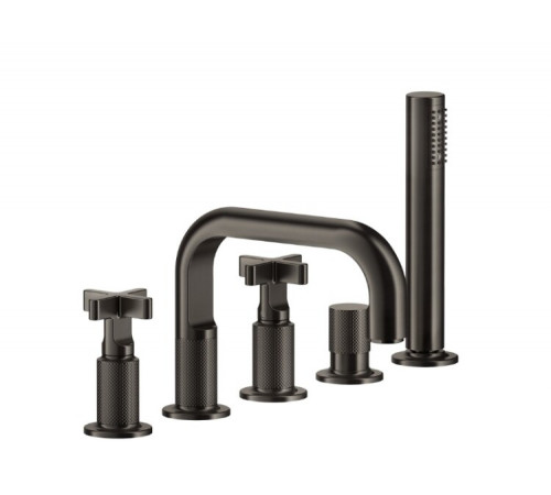 Смеситель для ванны и душа, Gessi, Inciso, цвет-Copper Brushed PVD