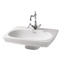 Раковина, Artceram, Civitas, шгв 680*495*220, отверстия для смесителя-1 сквозное, 2 промаркированных, цвет-белый глянцевый (Товар заказной, возврату не подлежит)