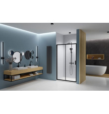 Дверь, Radaway, Premium Pro DWJ, шв 1600*2000, петли-слева, черный, цвет стекла-прозрачный, Easy Clean