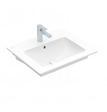Раковина, Villeroy&Boch, Venticello, шгв 600*500*120, отверстия для смесителя-1 сквозное, 2 промаркированных, CeramicPlus, цвет-альпийский белый