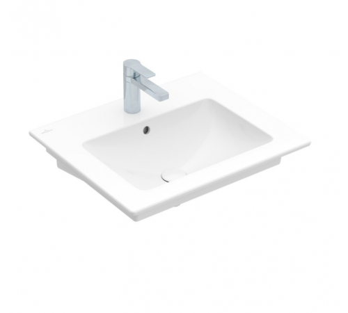 Раковина, Villeroy&Boch, Venticello, шгв 600*500*120, отверстия для смесителя-1 сквозное, 2 промаркированных, CeramicPlus, цвет-альпийский белый