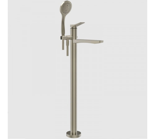 Смеситель для ванны и душа, Gessi, Rilievo, напольный, цвет-Finox Brushed Nickel