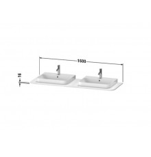 Столешница, Duravit, Happy D.2 Plus, шгв 1600*550*16, цвет-белый глянцевый