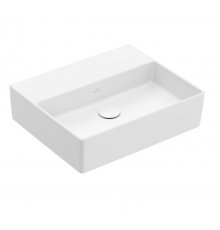 Раковина, Villeroy&Boch, Memento 2.0, шгв 500*420*135, отверстия для смесителя-отсутствуют, CeramicPlus, цвет-альпийский белый