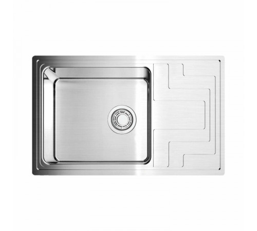 Мойка, OMOIKIRI, Mizu, шгв 780*480*210, отверстия для смесителя-отсутствуют, цвет-нержавеющая сталь