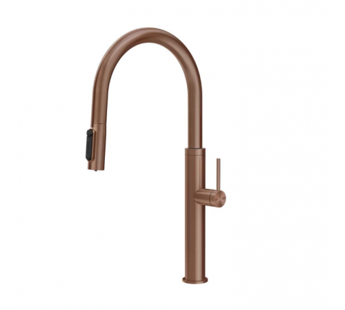 Смеситель для кухни, Gessi, Flessa, цвет-Copper Brushed PVD