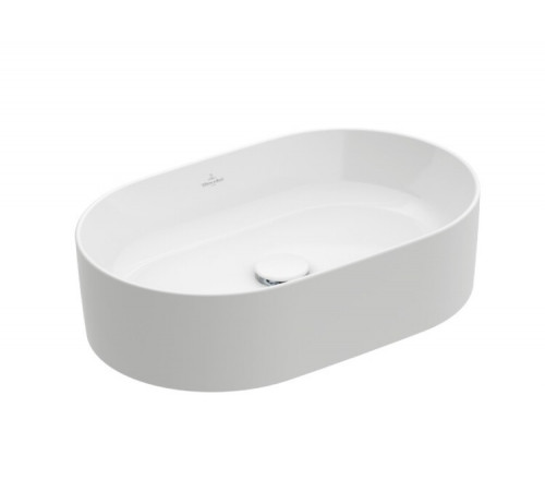 Раковина, Villeroy&Boch, Collaro, шгв 560*360*145, отверстия для смесителя-отсутствуют, CeramicPlus, цвет-альпийский белый