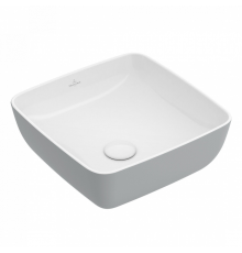 Раковина, Villeroy&Boch, Artis, шгв 410*410*130, отверстия для смесителя-отсутствуют, цвет снаружи/внутри-French Linen/белый