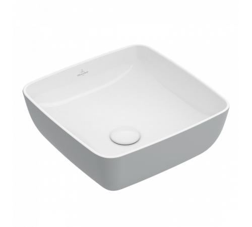 Раковина, Villeroy&Boch, Artis, шгв 410*410*130, отверстия для смесителя-отсутствуют, цвет снаружи/внутри-French Linen/белый