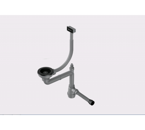 Слив-перелив, OMOIKIRI, WK-1, для одночашевых моек, цвет-графит (Graphite)