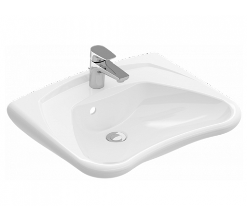Раковина, Villeroy&Boch, O.Novo Vita, шгв 600*490*140, отверстия для смесителя-1 сквозное, 2 промаркированных, цвет-альпийский белый
