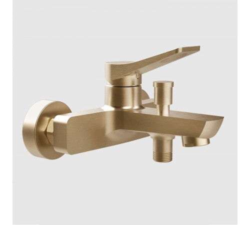 Смеситель для ванны и душа, Gessi, Rilievo, цвет-Warm Bronze Brushed PVD