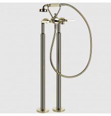Смеситель для ванны и душа, Gessi, VENTI20, напольный, цвет-Brass PVD