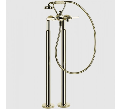 Смеситель для ванны и душа, Gessi, VENTI20, напольный, цвет-Brass PVD