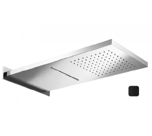 Верхний душ, Almar, Wall Mounted head showers, 592*270, цвет-черный матовый (Товар заказной, возврату не подлежит)