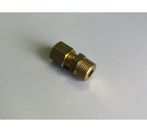 Резьбовое соединение Ofix-Oil, R 3/8х8мм, проходное, латунь
