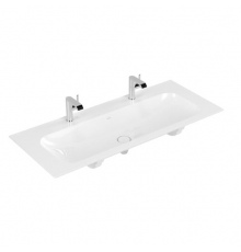 Раковина, Villeroy&Boch, Finion, шгв 1200*500*100, отверстия для смесителя-2, CeramicPlus, цвет-камень белый