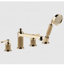 Смеситель для ванны и душа, Gessi, VENTI20, цвет-Warm Bronze PVD