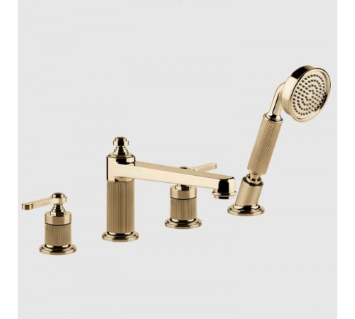 Смеситель для ванны и душа, Gessi, VENTI20, цвет-Warm Bronze PVD