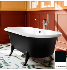 Ванна, Villeroy&Boch, Hommage, шгв 1771*771*450/617, CeramicPlus, цвет снаружи/внутри-Coal Black/Stone White