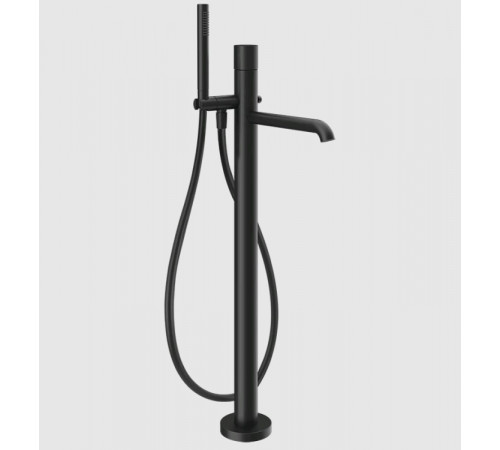 Смеситель для ванны и душа, Gessi, Habito Unito, напольный, цвет-черный матовый