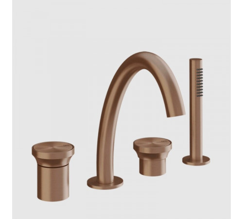 Смеситель для ванны и душа, Gessi, Origini, цвет-Copper Brushed PVD