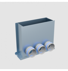 Пленум, Flexag FL-PFP-400x100/90x3, напольный, 400x100, на 3 выxода FLD