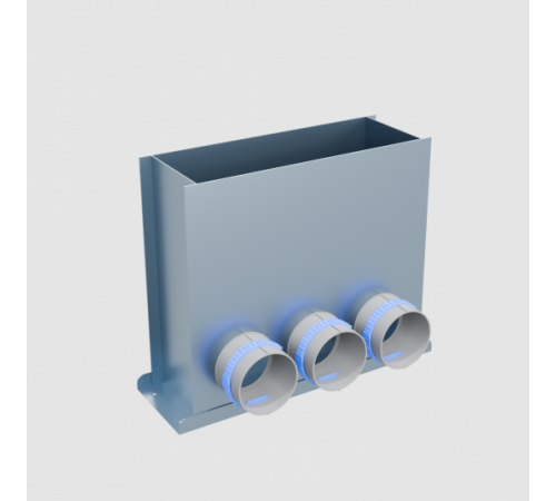 Пленум, Flexag FL-PFP-400x100/90x3, напольный, 400x100, на 3 выxода FLD