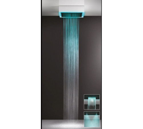 Душевая система, Gessi, Afilo, 500*500, цвет-белый матовый