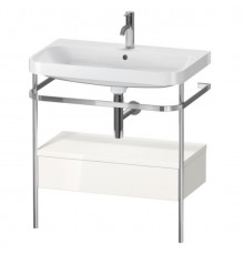 Консоль, Duravit, Happy D.2 Plus, шгв 575*490*850, с раковиной, цвет-хром, цвет ящика-белый