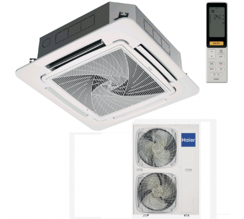 AB160S2SR1FA / 1U160S2SP2FB / PB-950QB, Сплит-система, Haier, Super Match Plus, кассетная, 4-х поточная с круговым потоком, с ИК пультом