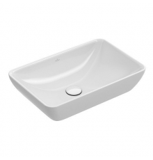 Раковина, Villeroy&Boch, Venticello, шгв 550*360*118, отверстия для смесителя-отсутствуют, CeramicPlus, цвет-камень белый