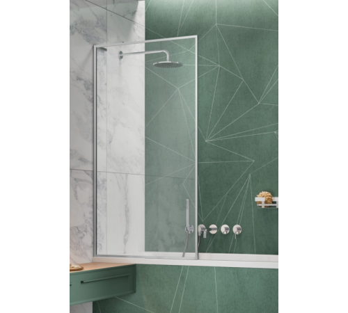 Шторка на ванну, Radaway, Modo F SL PNJ II, шв 800*1500, петли-слева, цвет фурнитуры-хром, цвет стекла-прозрачный, Easy Clean