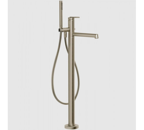 Смеситель для ванны и душа, Gessi, Ingranaggio, напольный, цвет-Finox Brushed Nickel