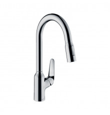 Смеситель для кухни, Hansgrohe, Focus M42, цвет-сталь